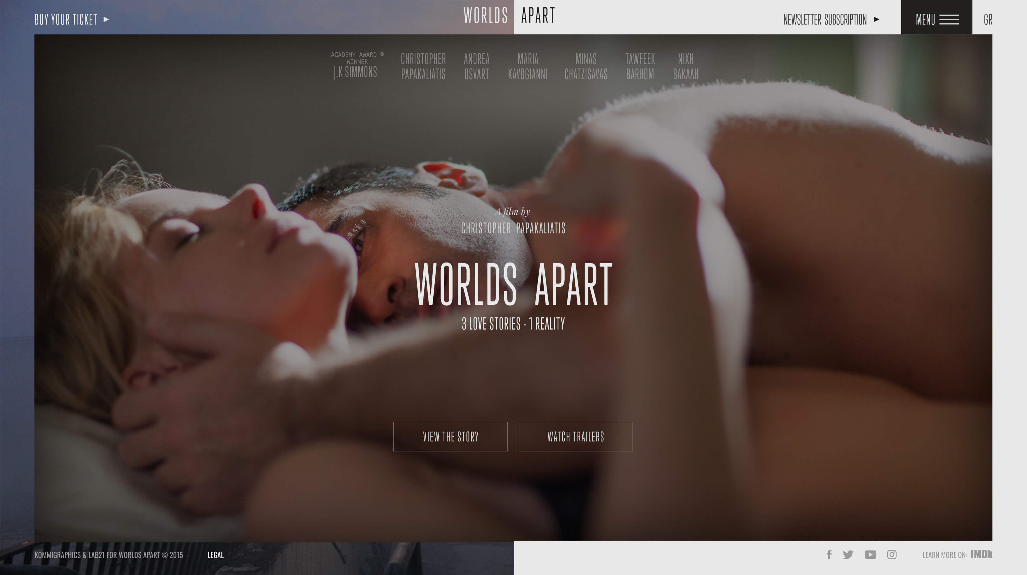 Worlds Apart website design homepage kommigraphics