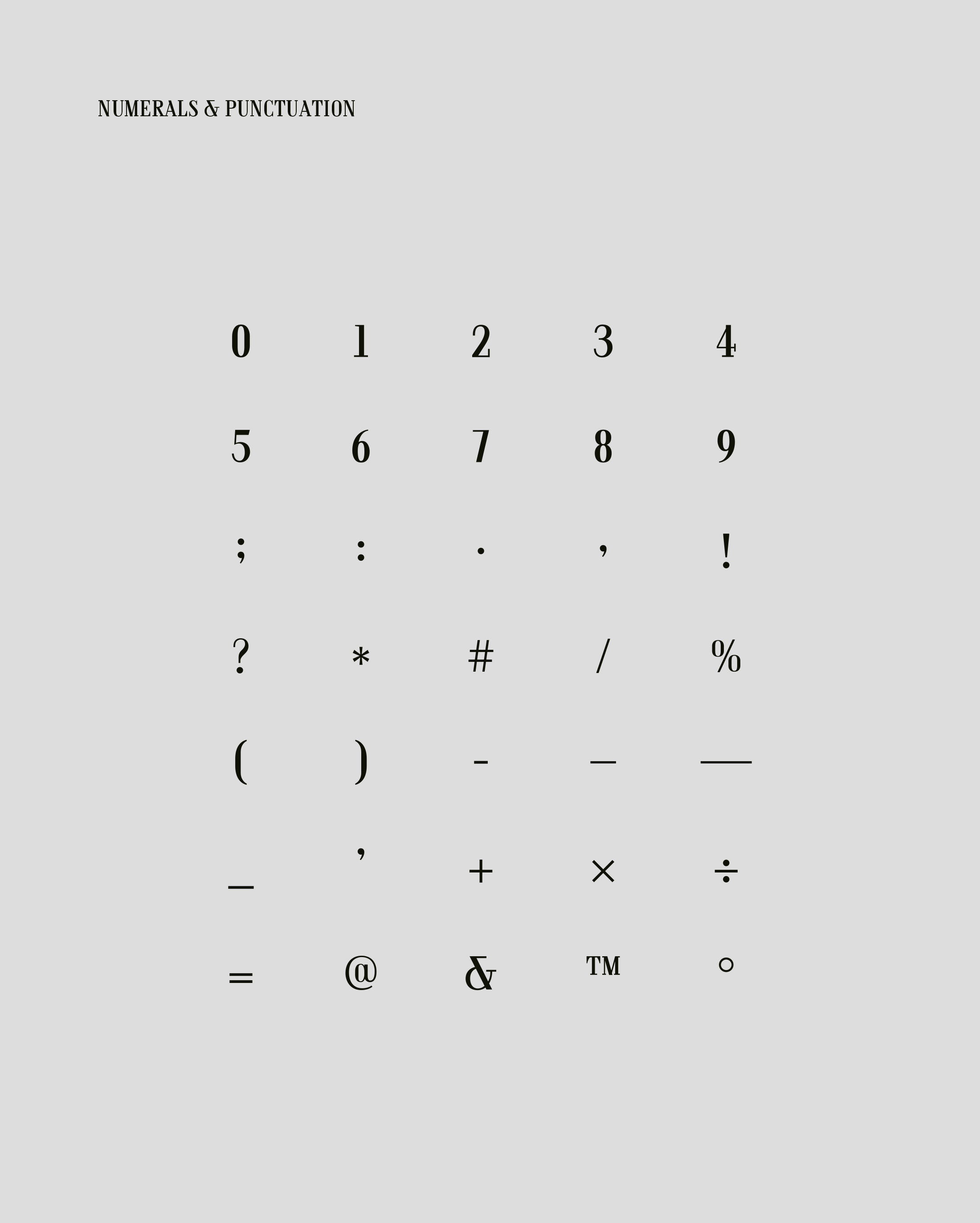 don typeface branding numerals kommigraphics