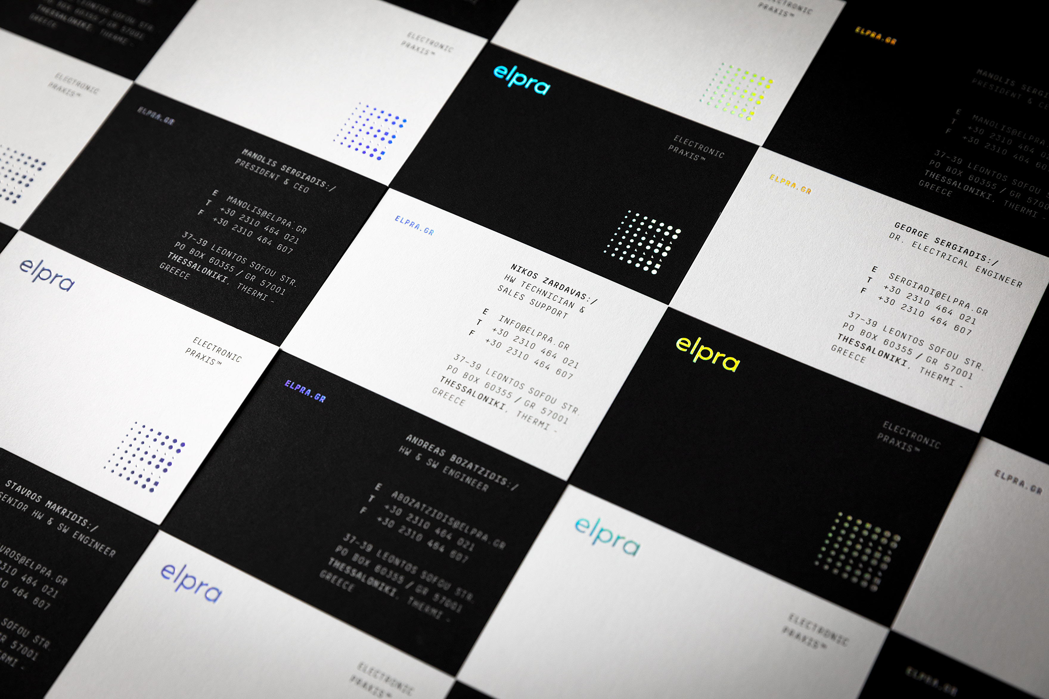 elpra branding business cards kommigraphics