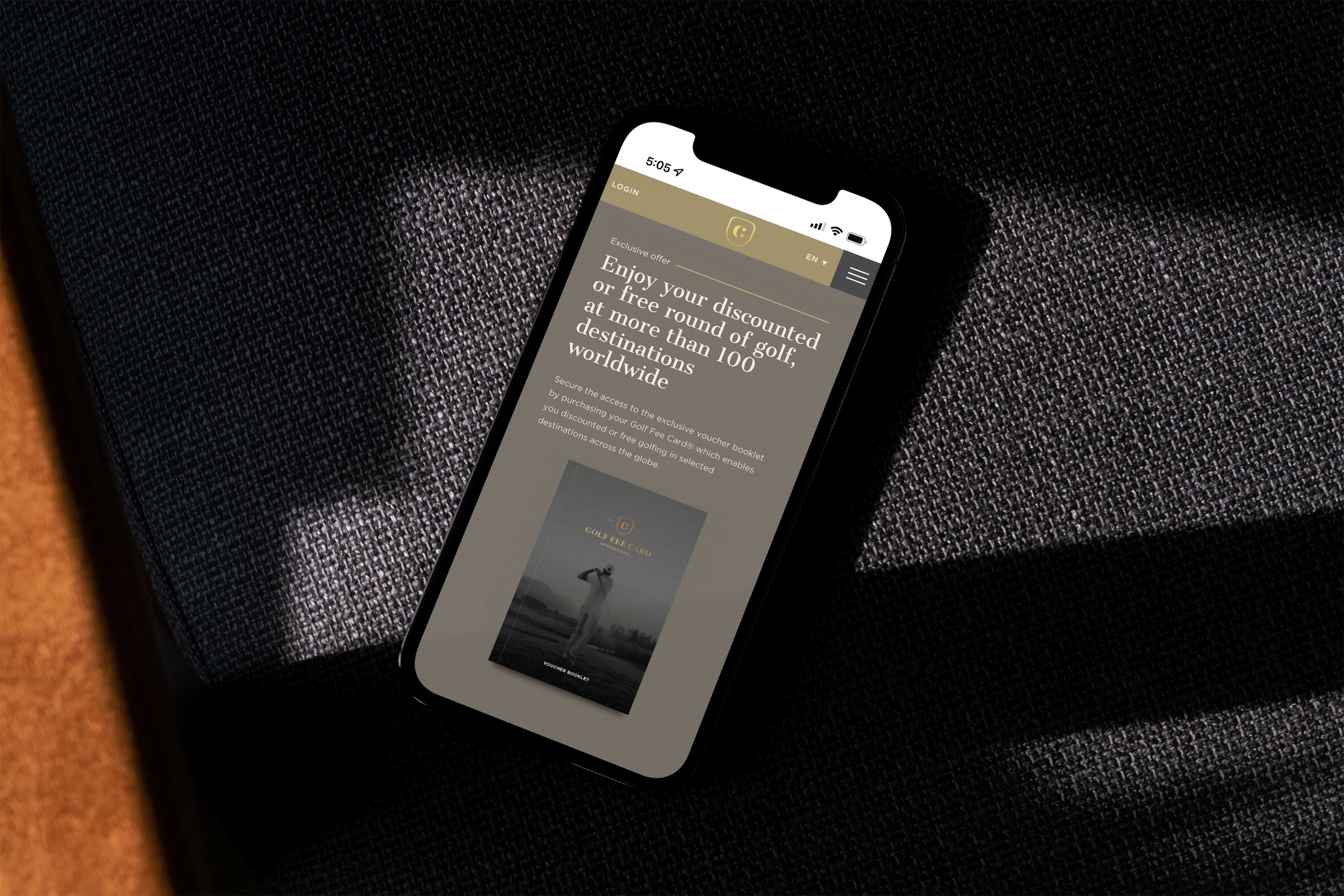 golf fee card digital design responsive mobile kommigraphics