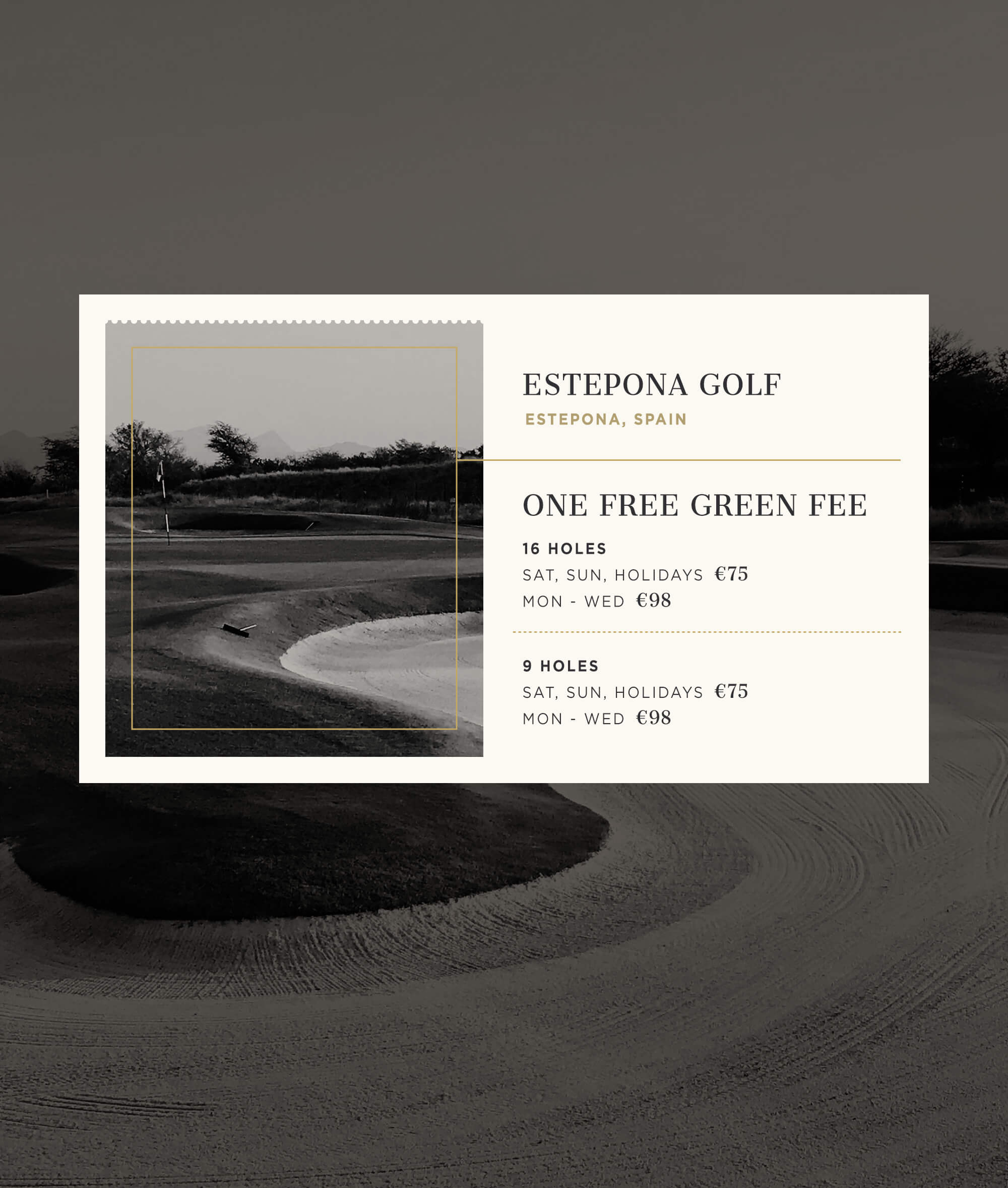 golf fee card digital design voucher kommigraphics