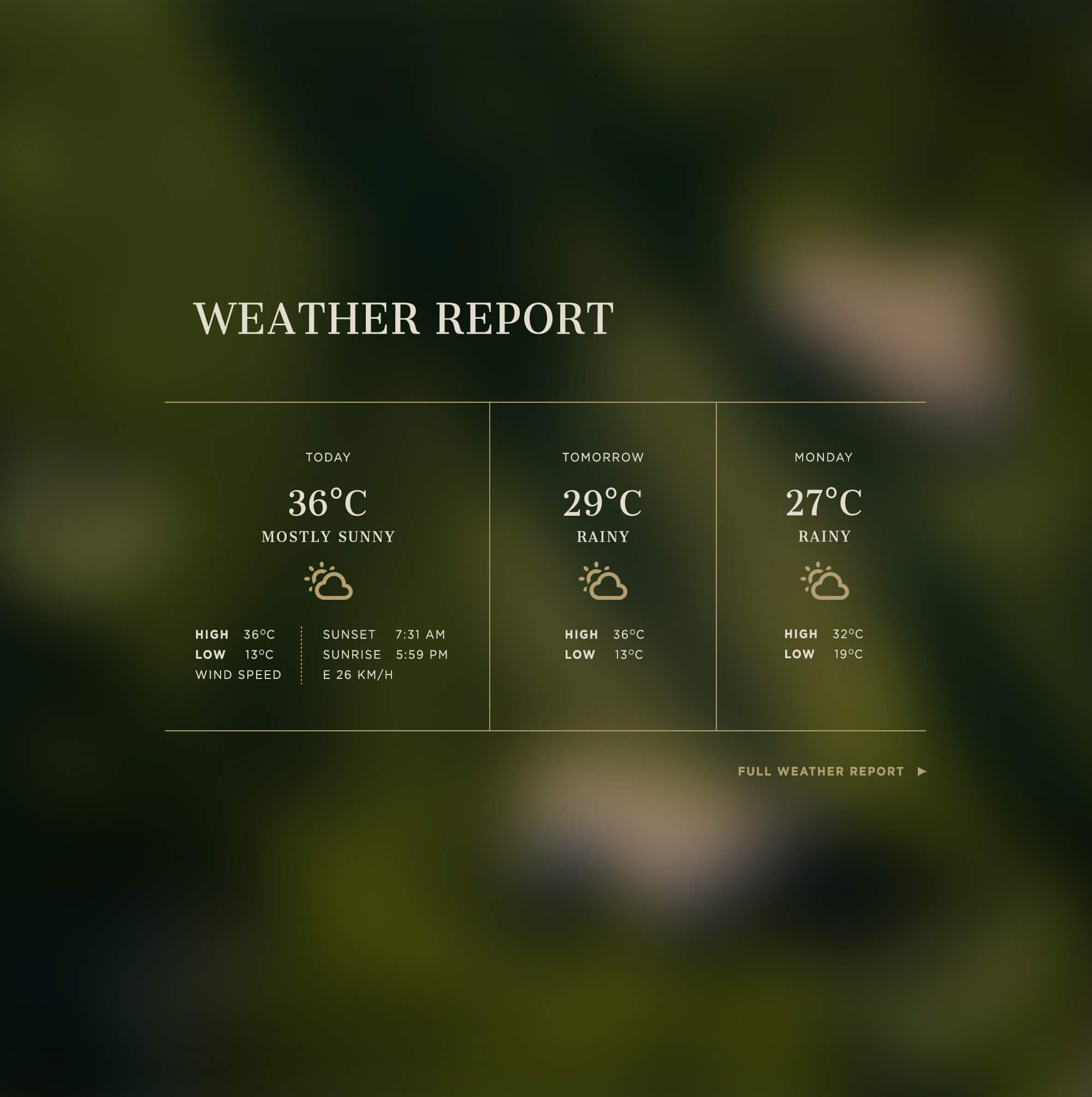 golf fee card digital design weather kommigraphics