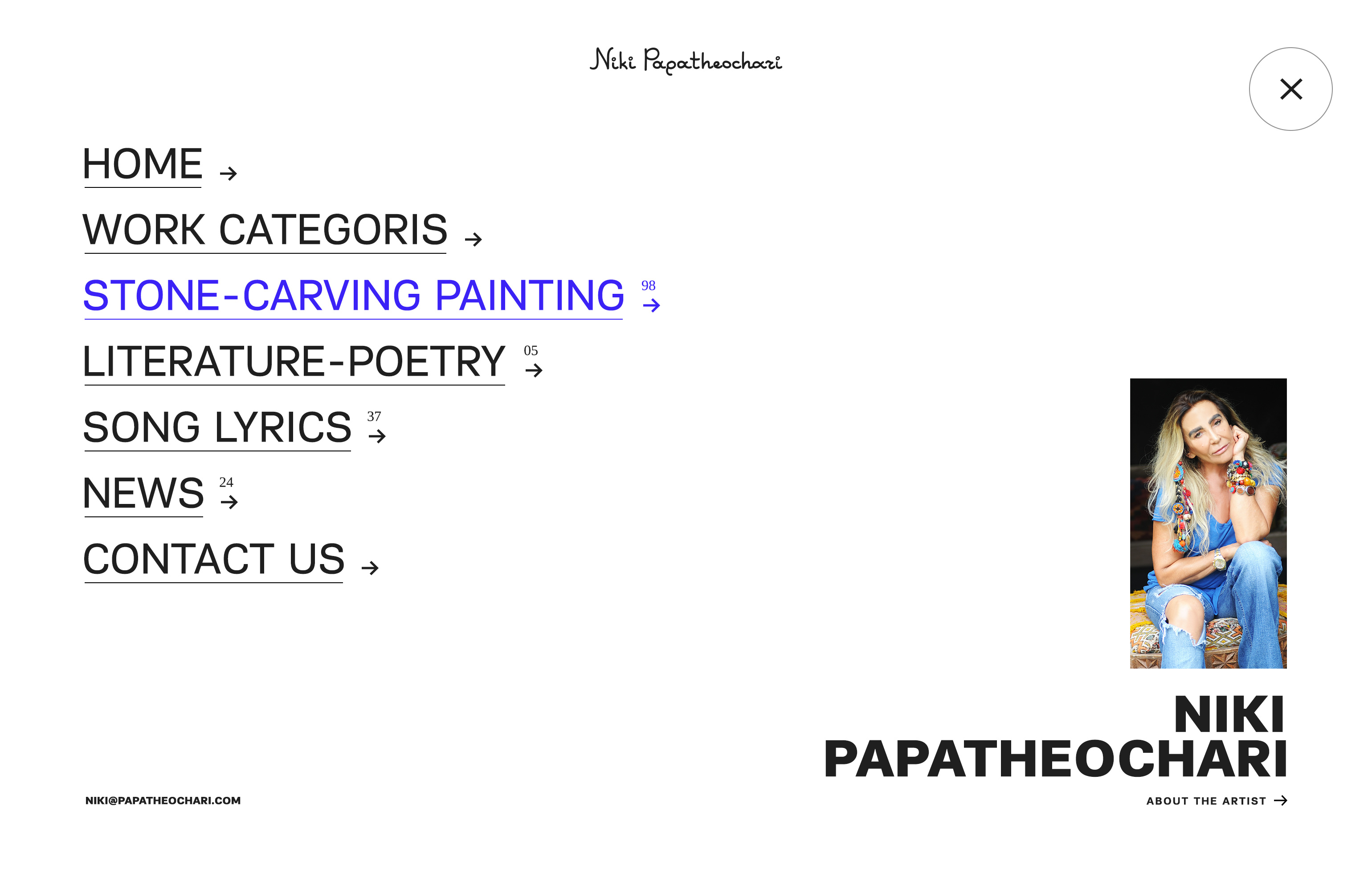 niki papatheochari website design mega menu kommigraphics