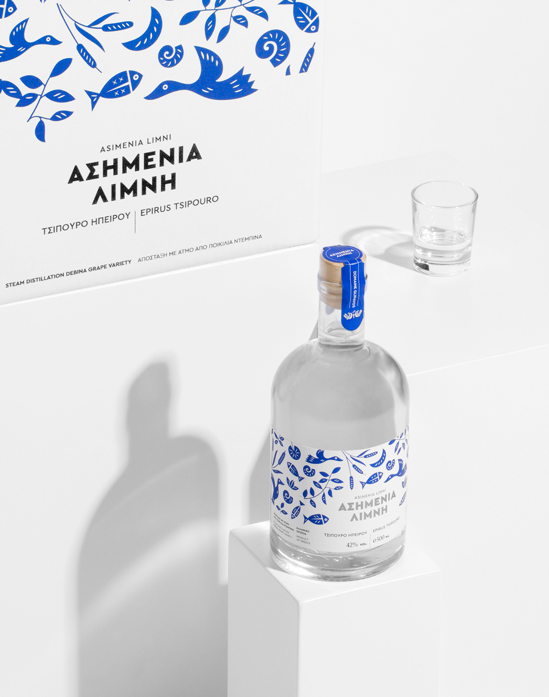 asimenia limni packaging design box bottle kommigraphics