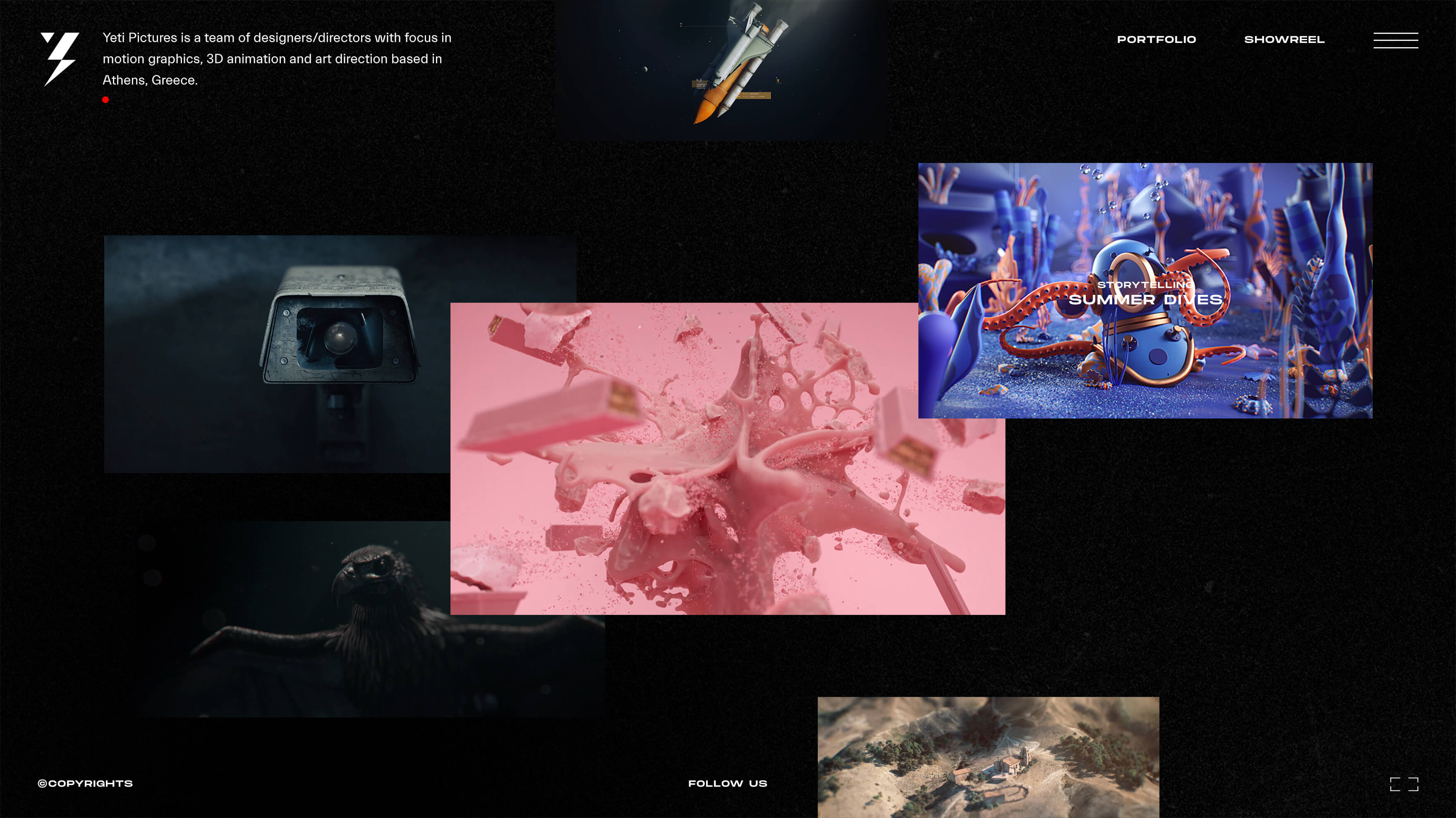 Yeti Motion digital design homepage kommigraphics