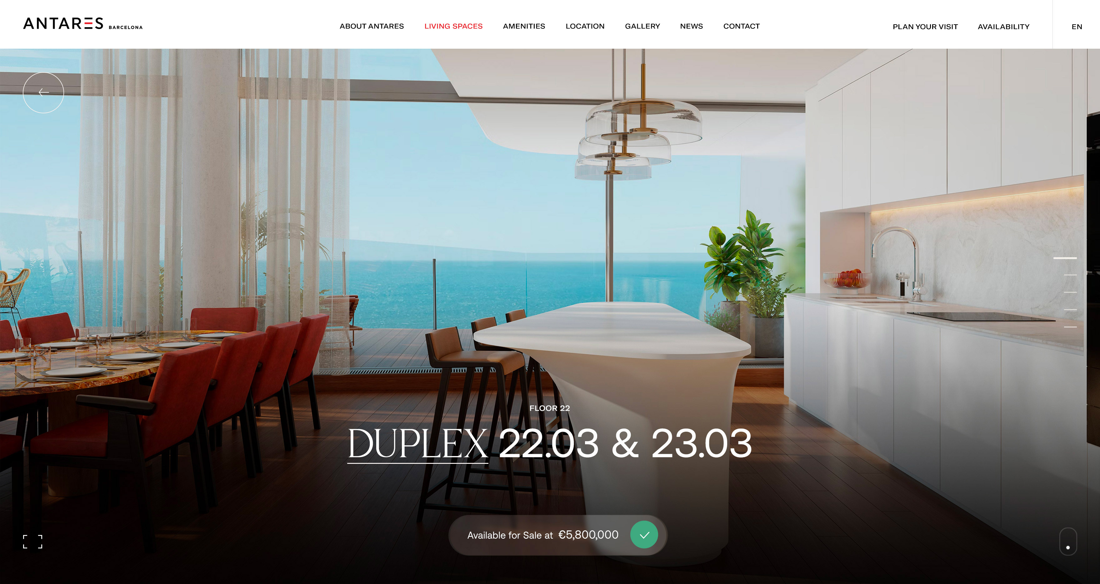 antares barcelona website design duplex kommigraphics