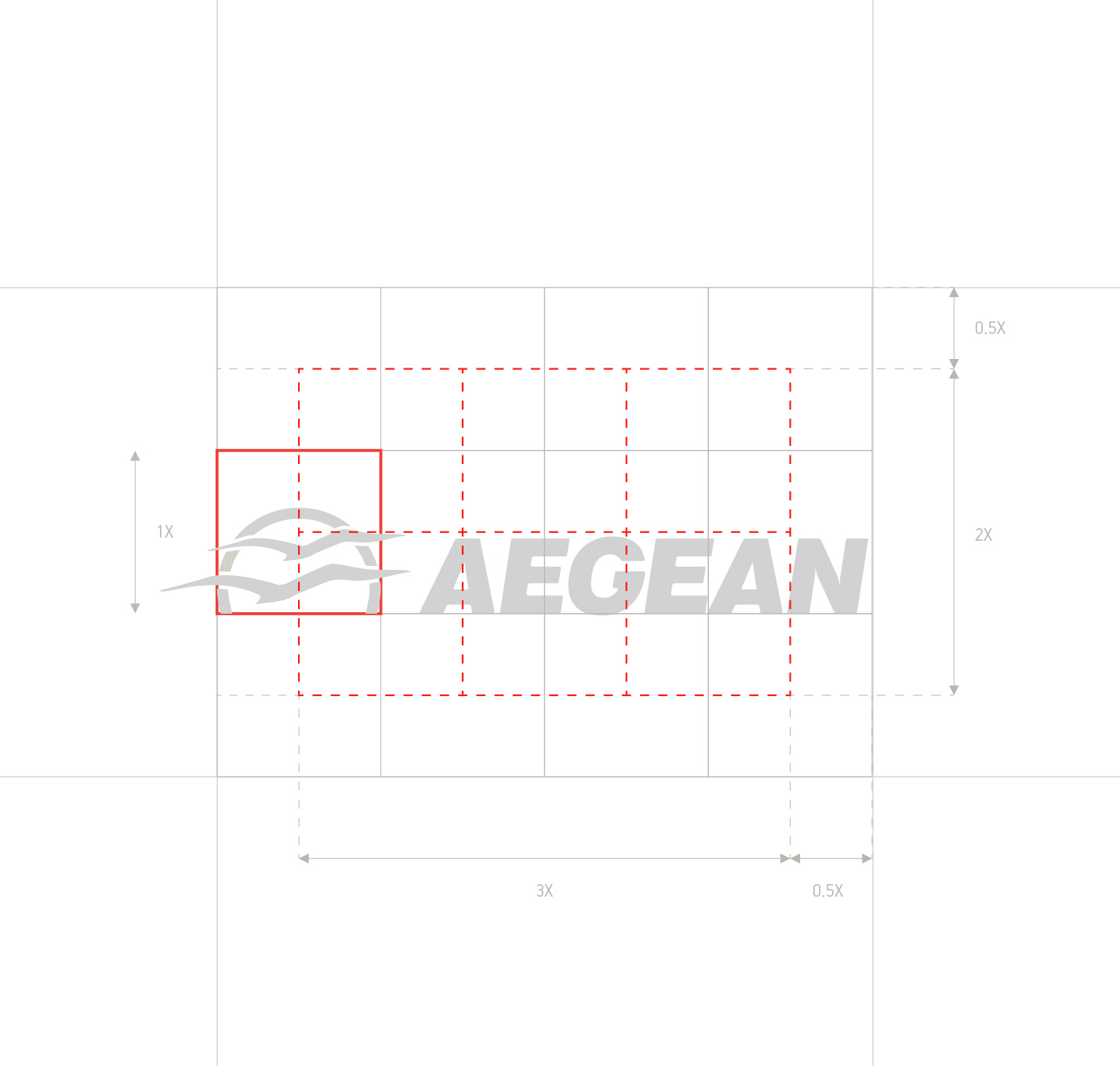 aegean air branding full logo grid kommigraphics