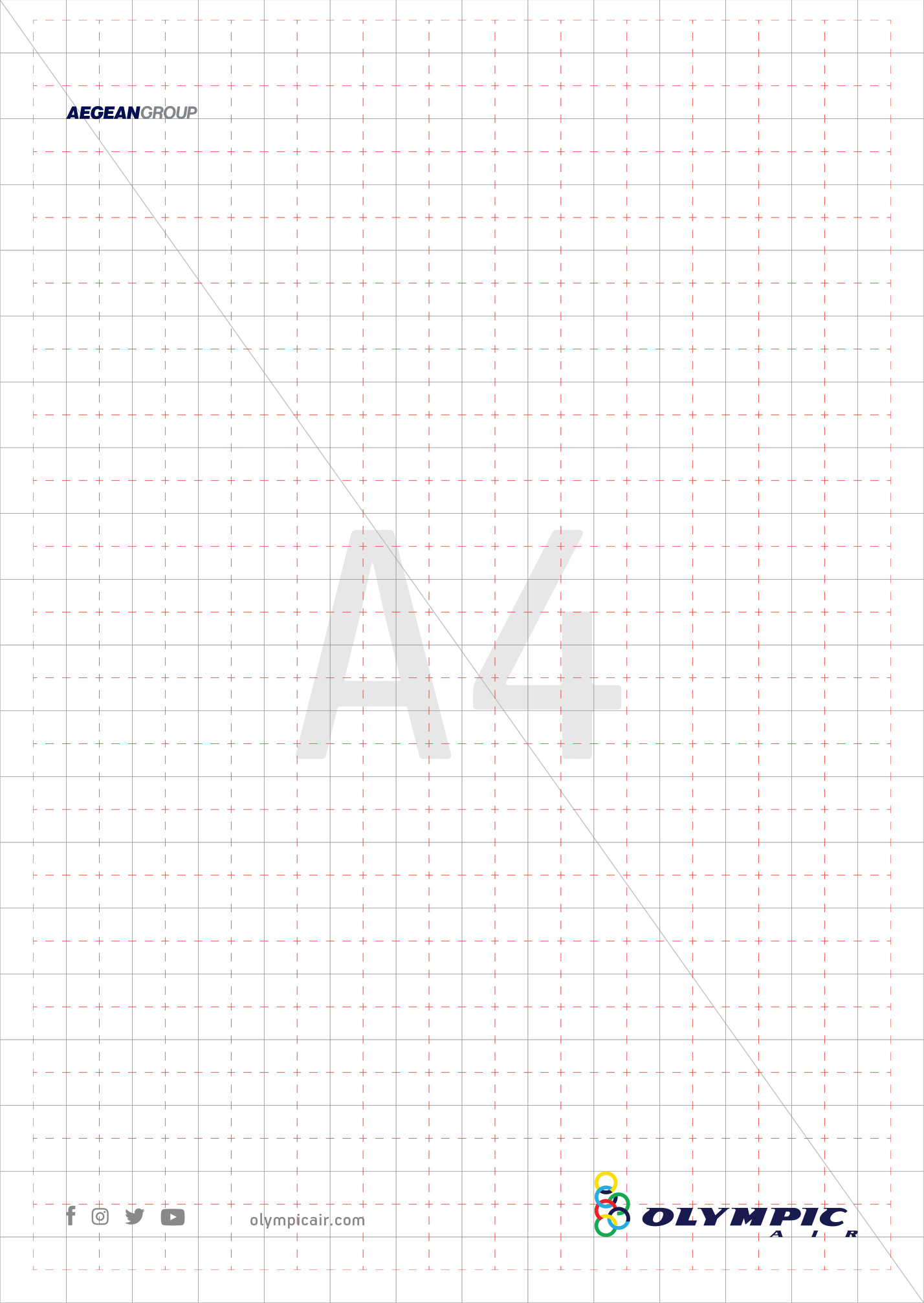 aegean air branding olympic air A4 grid kommigraphics