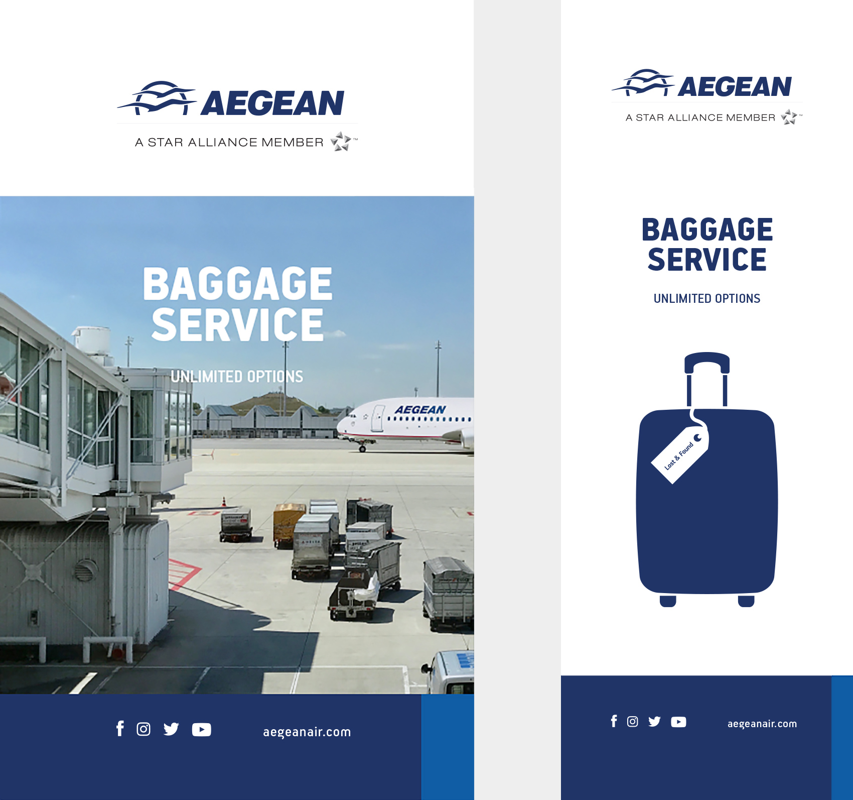 aegean air branding print ad baggage service kommigraphics