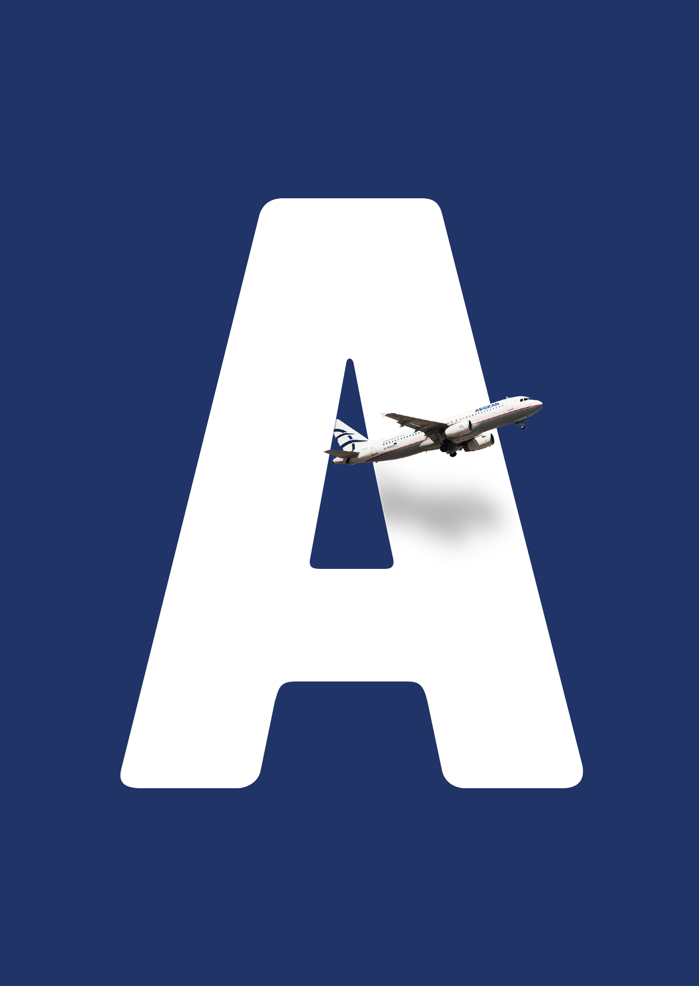 aegean air branding typography initial kommigraphics