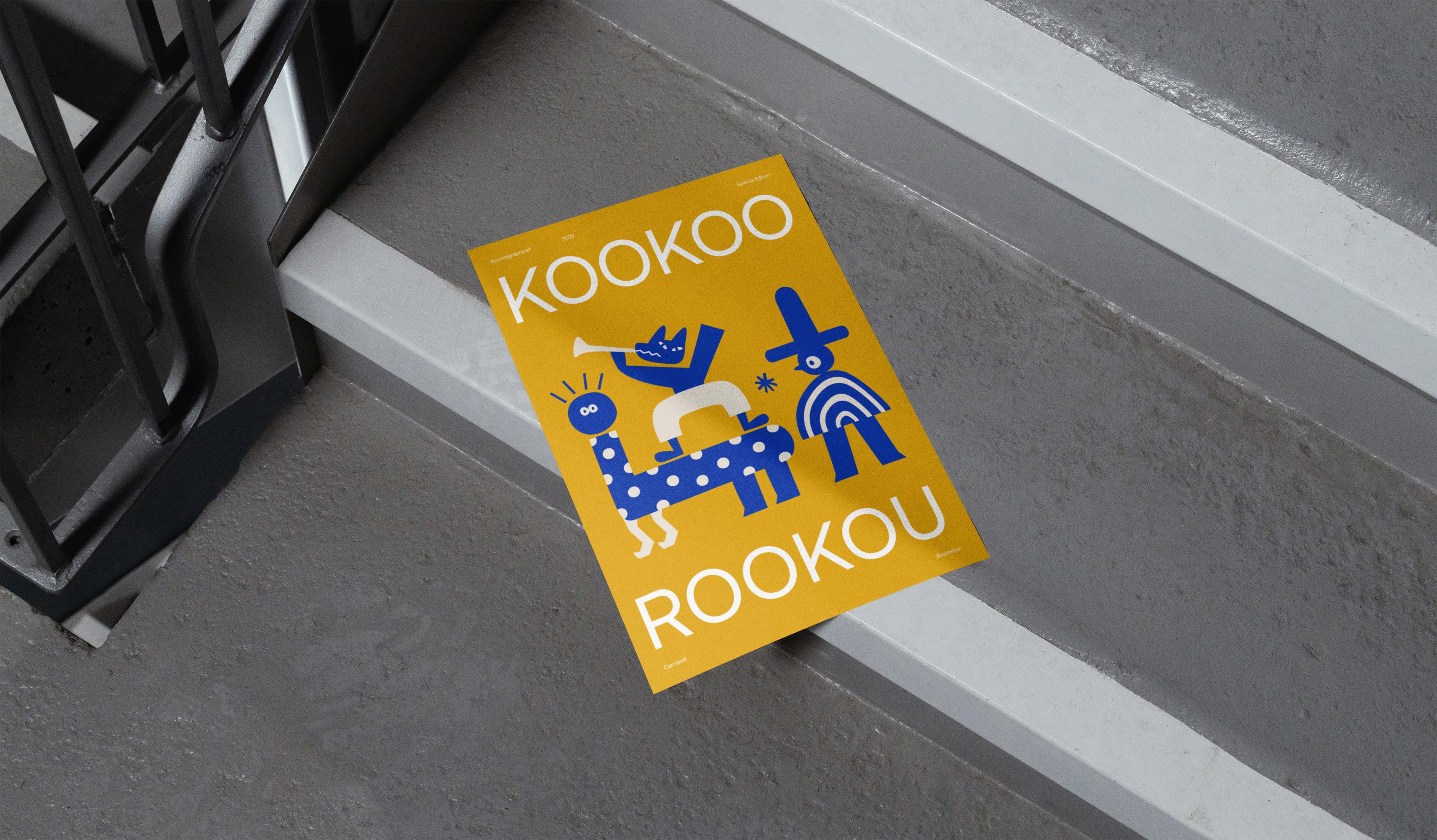 kookoorookou branding poster kommigraphics