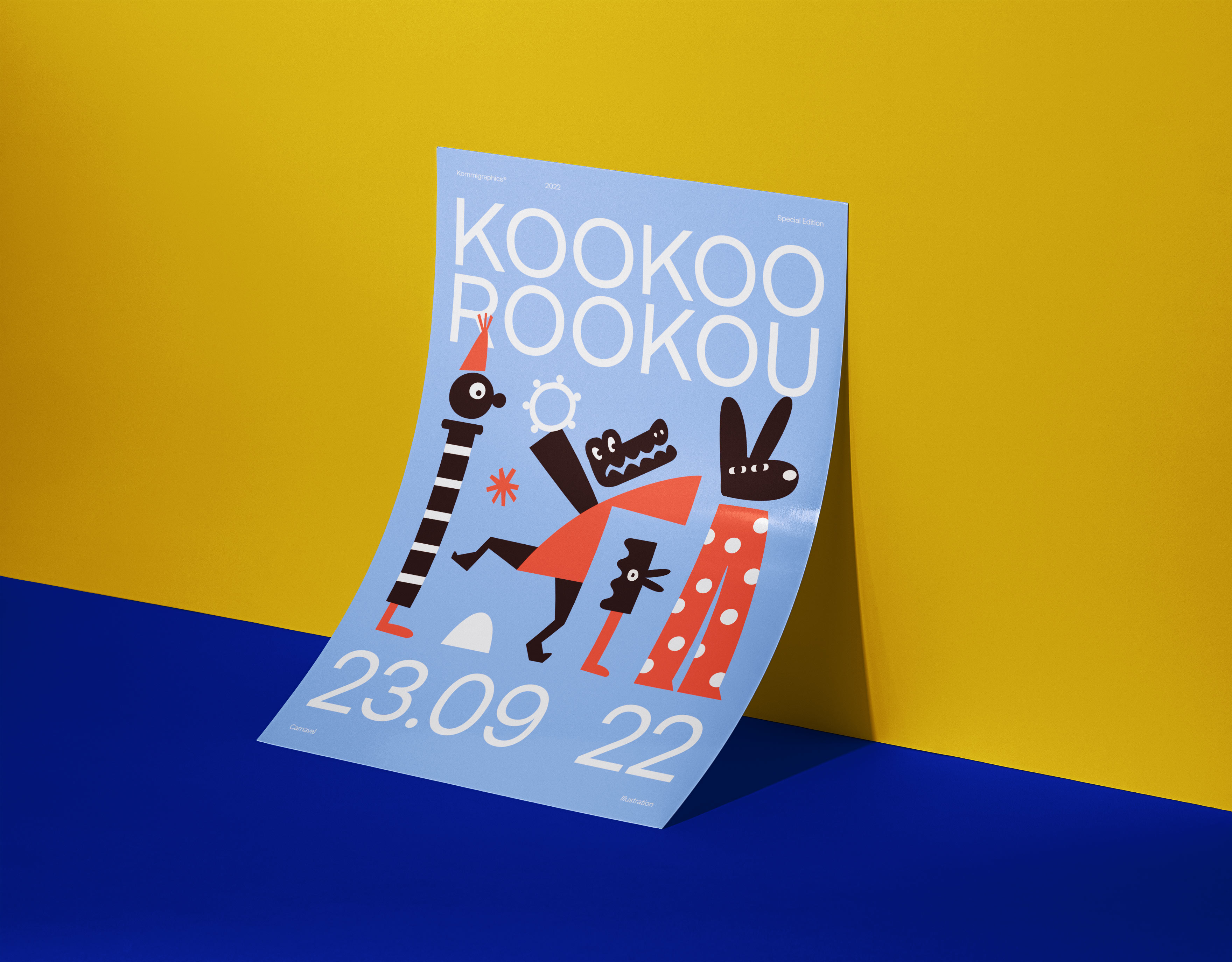 kookoorookou branding printer poster kommigraphics