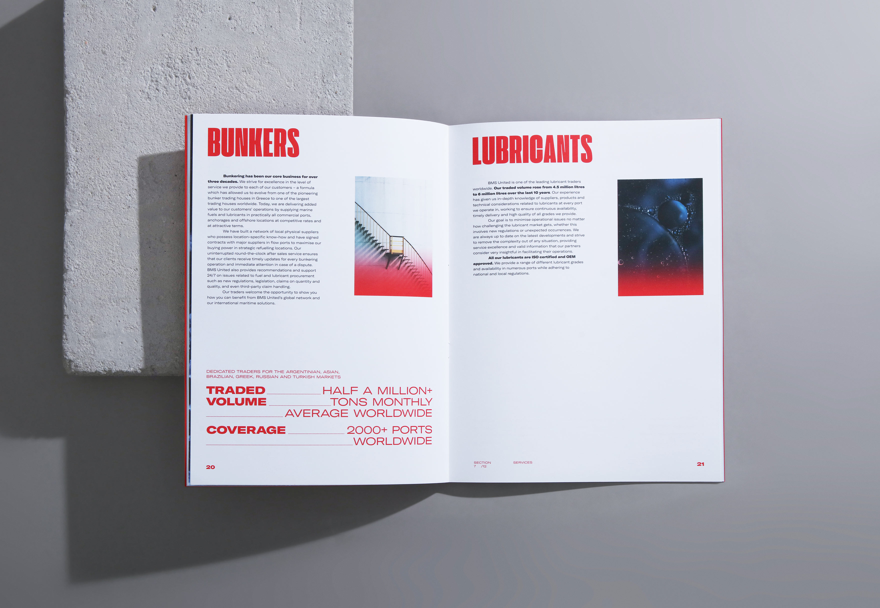 bms united annual report 2021 opened spread lifestyle bunkers kommigraphics