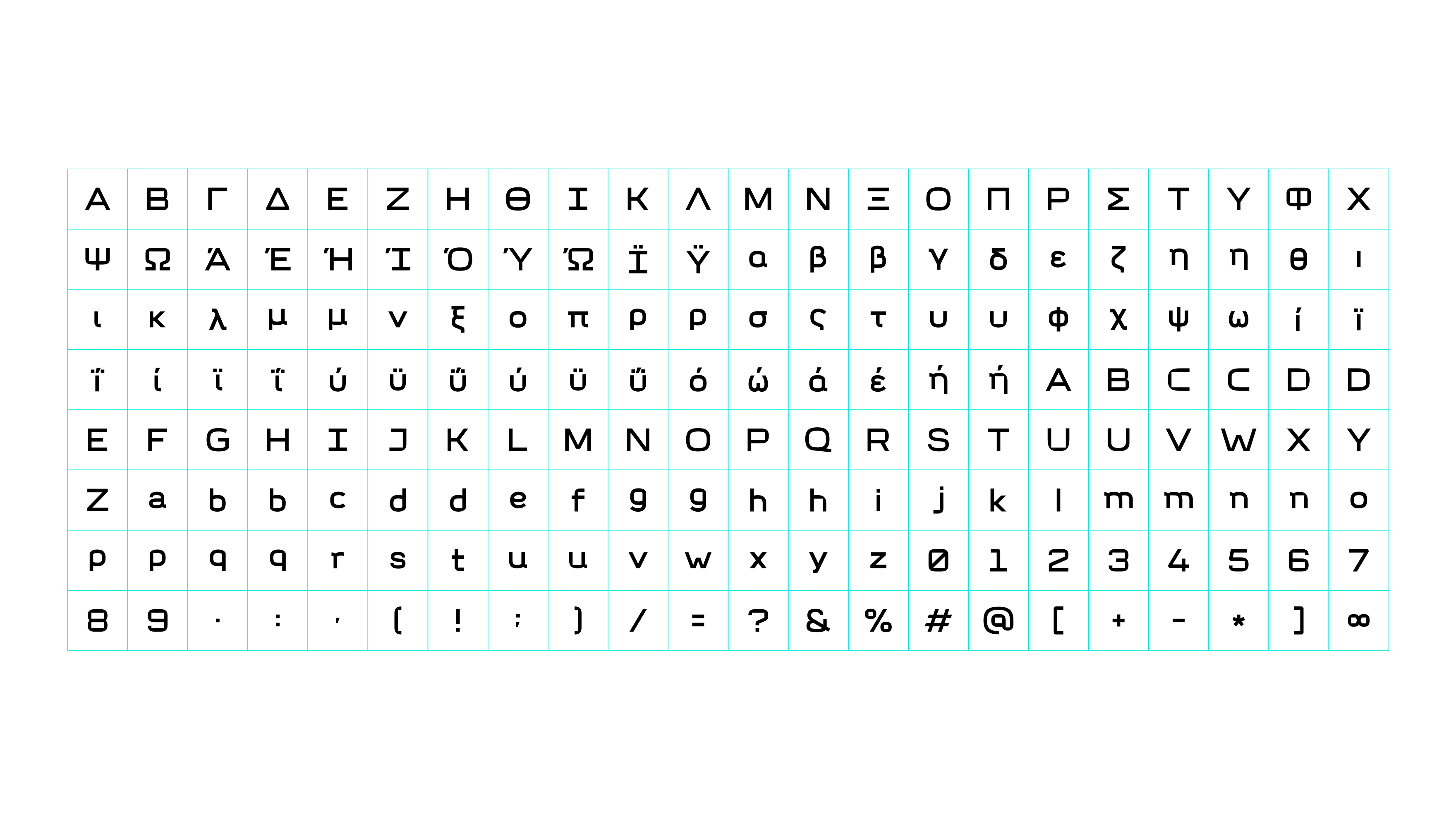 Faraway typeface branding greek language glyphs analysis kommigraphics